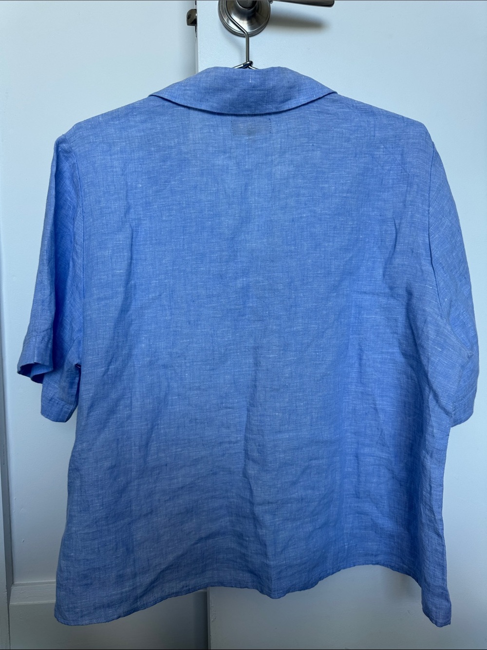 Quince 100% European Linen Short Sleeve Popover Top, Size XL - Picture 4 of 10